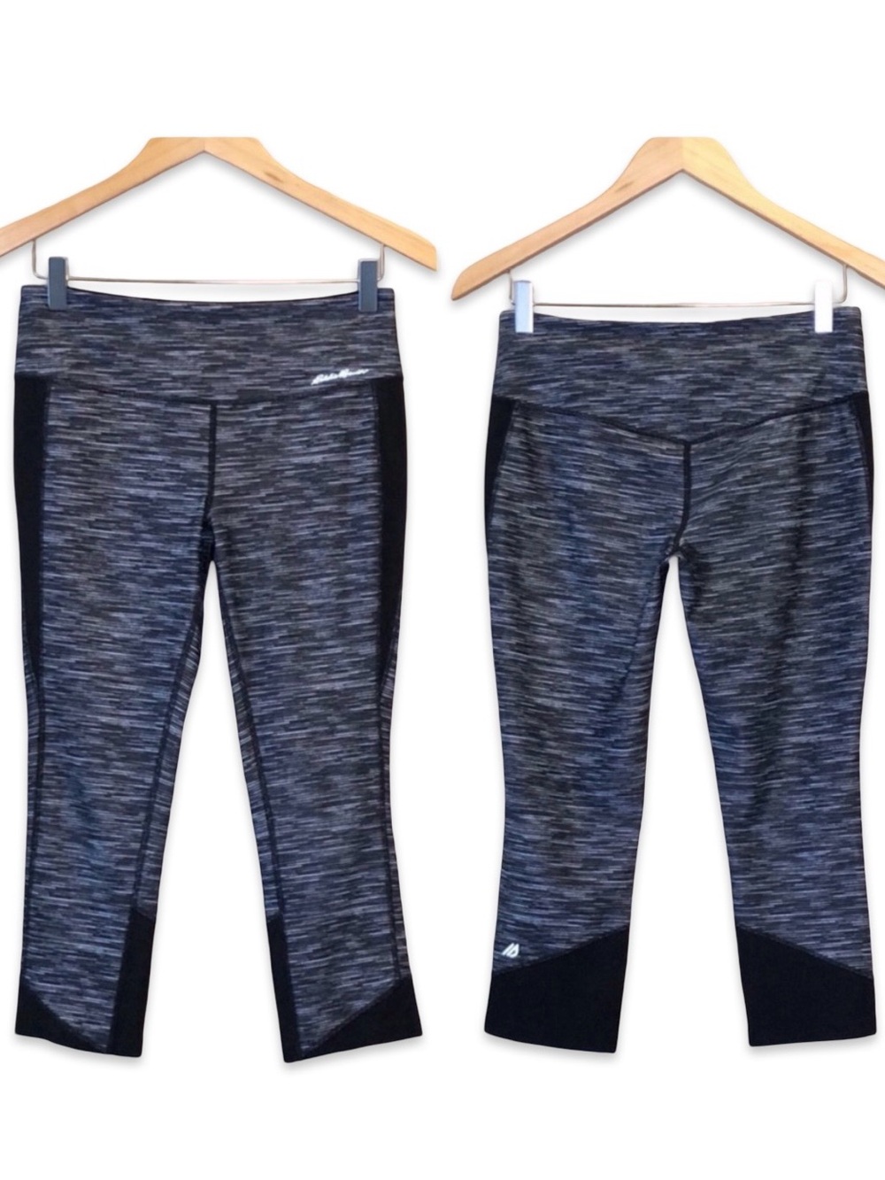 Eddie Bauer black space dye leggings Hiking Workout pants Gym Activewear Size S